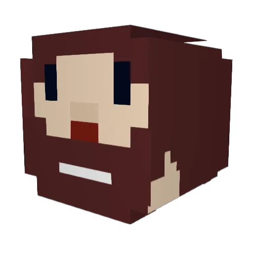 Darkfight531 Minecraft avatar head, 3D render