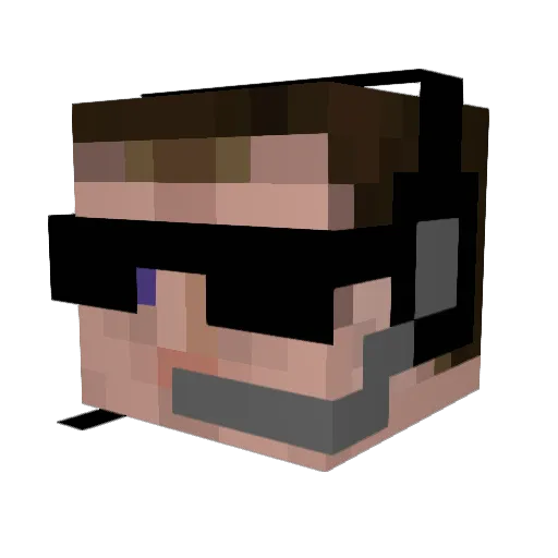 Darkfinst8 Minecraft avatar head, 3D render
