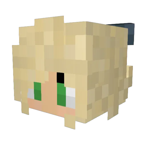 Darkform Minecraft avatar head, 3D render