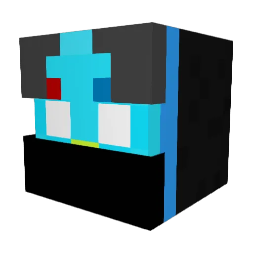 Darkfrank08 Minecraft avatar head, 3D render