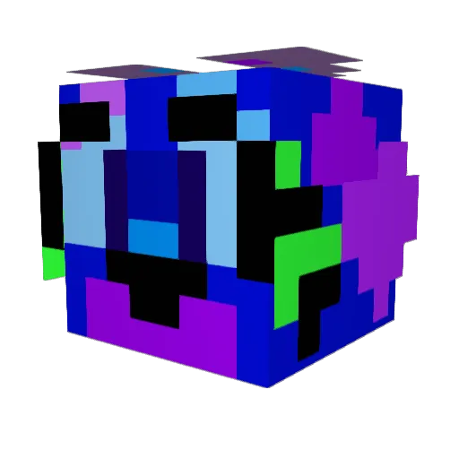 Darkfur3 Minecraft avatar head, 3D render