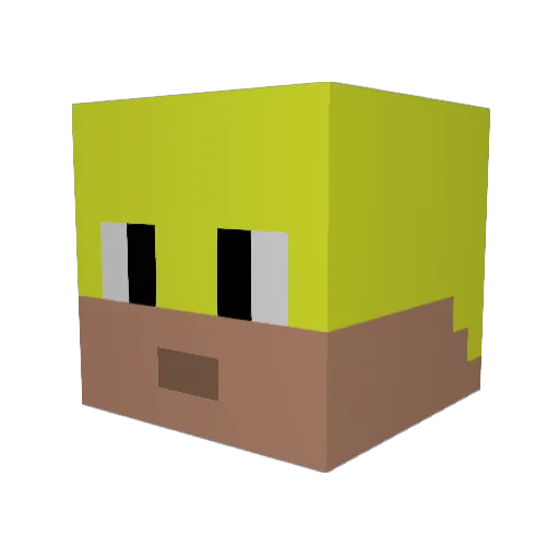 Darkgene_game Minecraft avatar head, 3D render