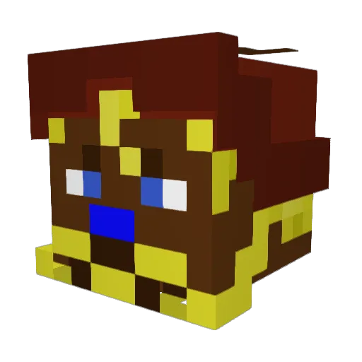 Darkgoo Minecraft avatar head, 3D render