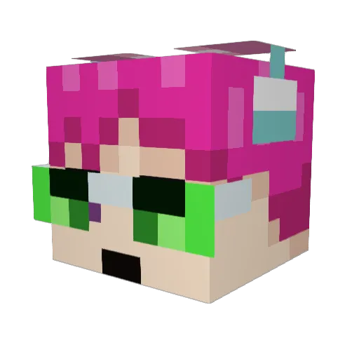 Darkharobrin Minecraft avatar head, 3D render