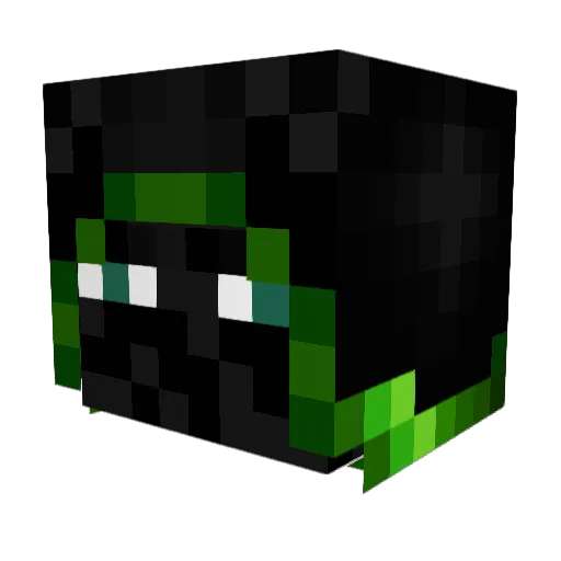 Darkhax Minecraft avatar head, 3D render