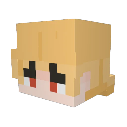 Darkhooded2 Minecraft avatar head, 3D render