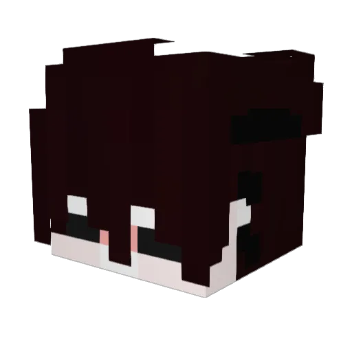 Darkiest Minecraft avatar head, 3D render