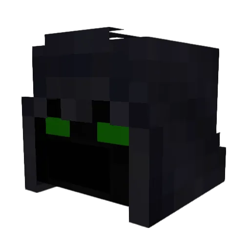 Darkift Minecraft avatar head, 3D render