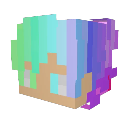 Darkikoolol_du93 Minecraft avatar head, 3D render