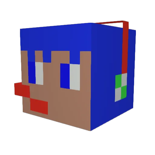 Darkiller2009 Minecraft avatar head, 3D render
