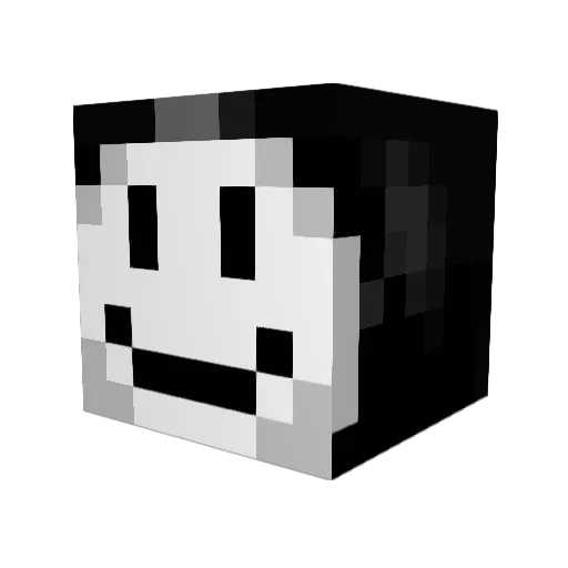 Darkime_ Minecraft avatar head, 3D render