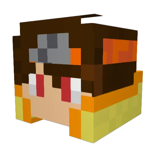 Darkin2_5 Minecraft avatar head, 3D render