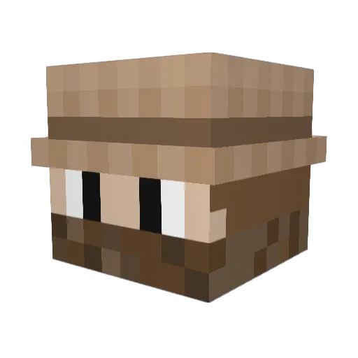 Darkining_ Minecraft avatar head, 3D render