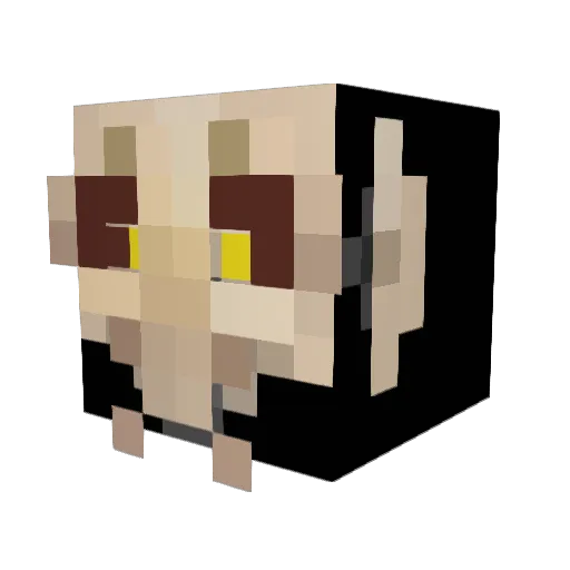 Darkipanda Minecraft avatar head, 3D render