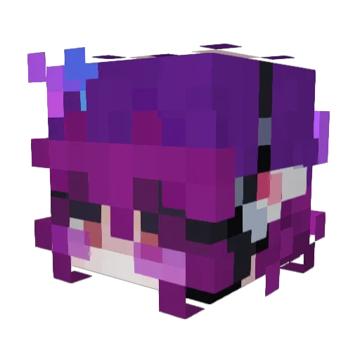 Darkiplier_TTV Minecraft avatar head, 3D render