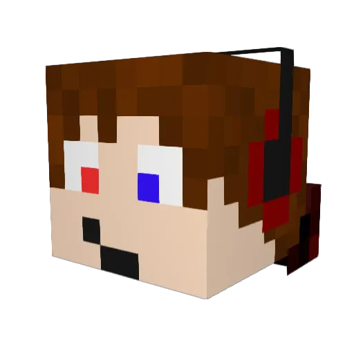 Darkjedi11 Minecraft avatar head, 3D render