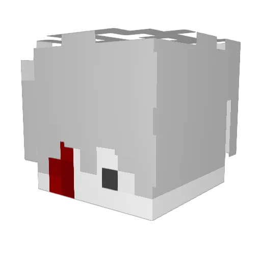 DarkkVader Minecraft avatar head, 3D render