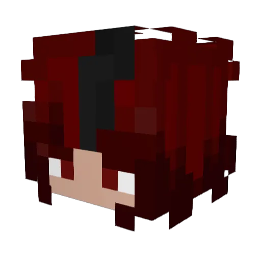 DarkkWith2Kays Minecraft avatar head, 3D render