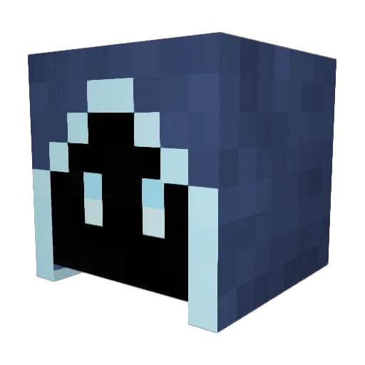 DarkkWizard Minecraft avatar head, 3D render