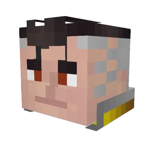 Darkkenshin Minecraft avatar head, 3D render