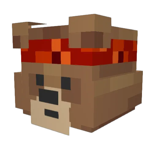 Darkkidness Minecraft avatar head, 3D render