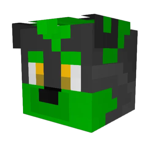 Darkking0s Minecraft avatar head, 3D render