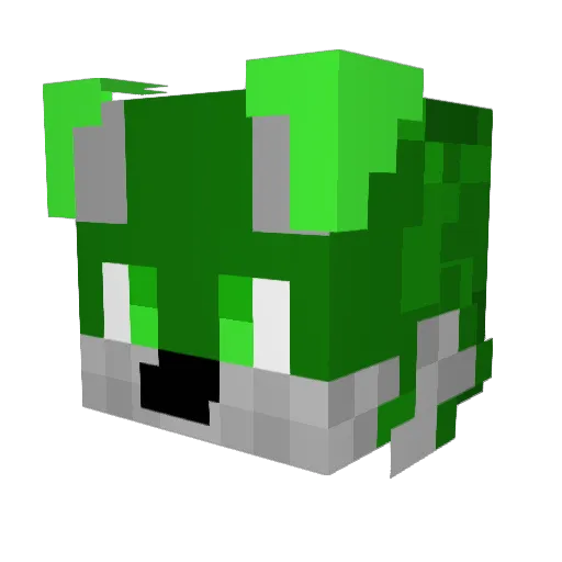 Darkkix Minecraft avatar head, 3D render