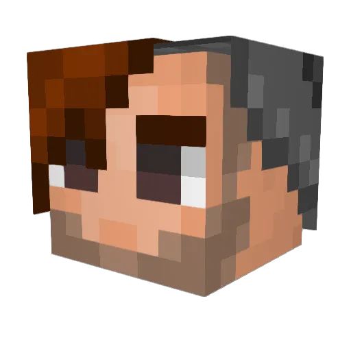 Darkkodiak Minecraft avatar head, 3D render