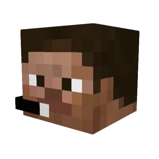 Darkkuss Minecraft avatar head, 3D render