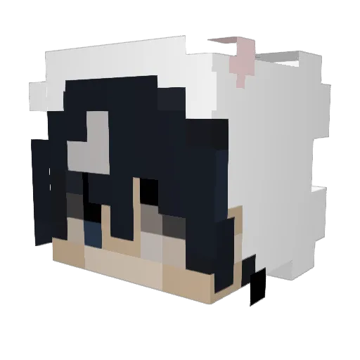 Darkkyo Minecraft avatar head, 3D render
