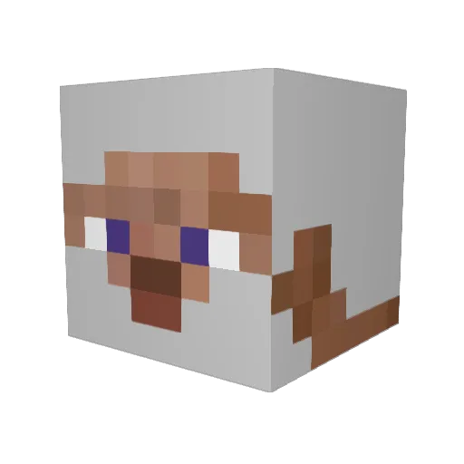 Darklare Minecraft avatar head, 3D render