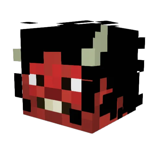 Darklight145 Minecraft avatar head, 3D render