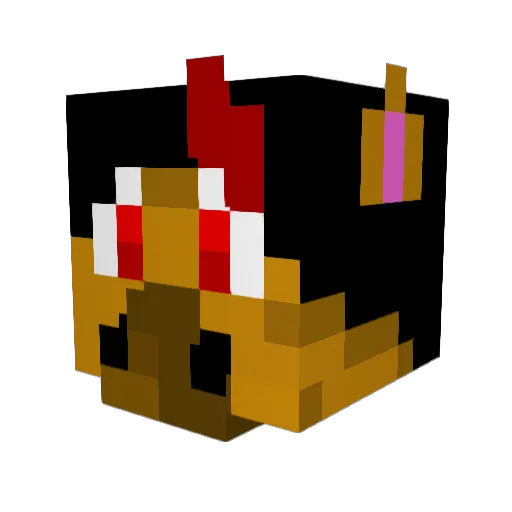 DarklightOIrish Minecraft avatar head, 3D render