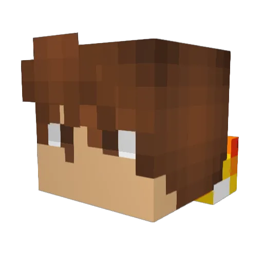 Darklingkings Minecraft avatar head, 3D render