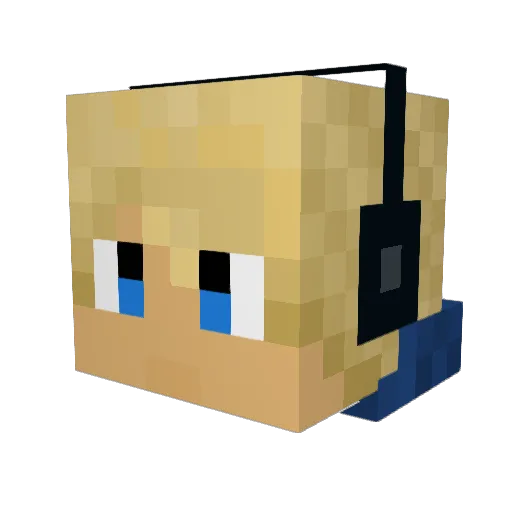 Darklink7653 Minecraft avatar head, 3D render