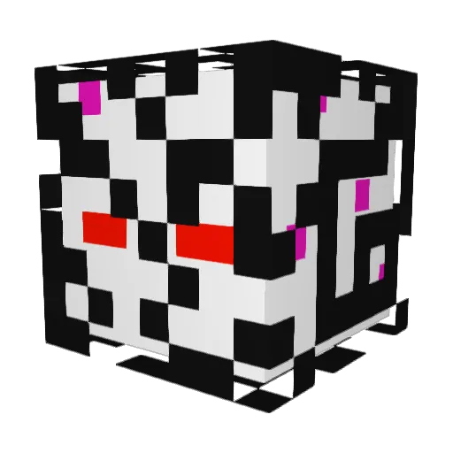 Darklummen Minecraft avatar head, 3D render