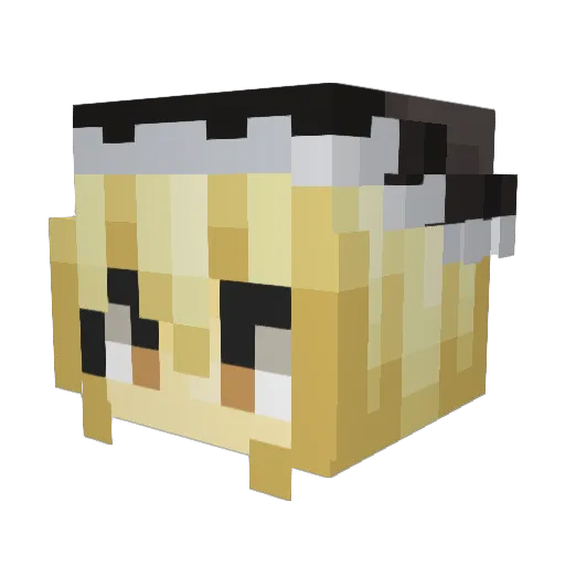 DarklyLSL Minecraft avatar head, 3D render