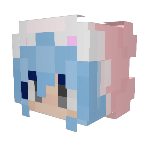 Darklywz Minecraft avatar head, 3D render