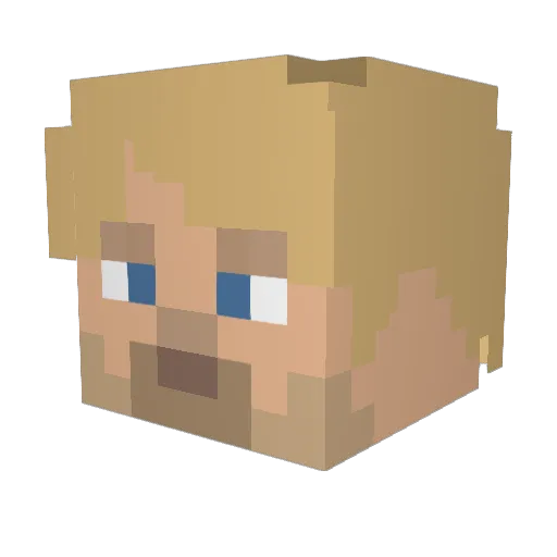 Darkmad26 Minecraft avatar head, 3D render