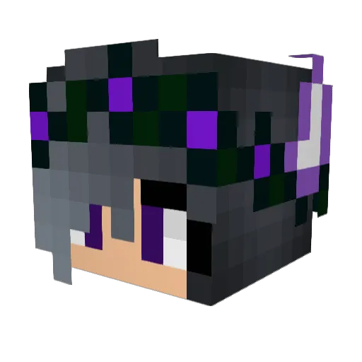 Darkmagic290 Minecraft avatar head, 3D render