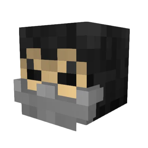 Darkmanride Minecraft avatar head, 3D render