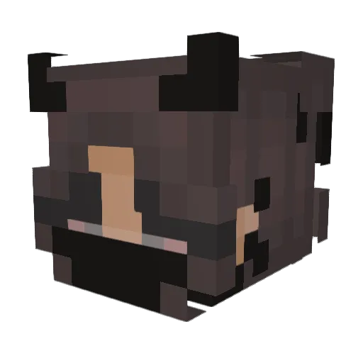 Darkmaria Minecraft avatar head, 3D render