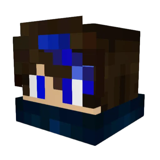 Darkmaster0815 Minecraft avatar head, 3D render