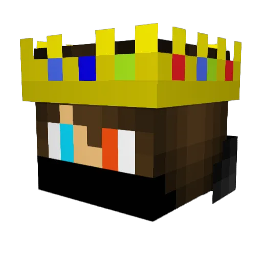 Darkmaster1608 Minecraft avatar head, 3D render