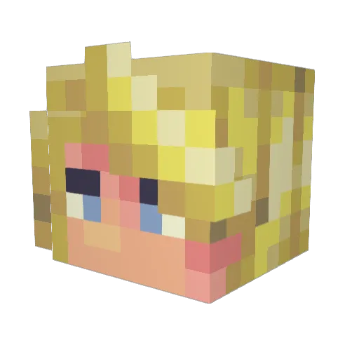 Darkmatis Minecraft avatar head, 3D render