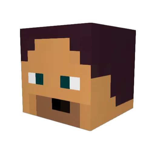 Darkmatterz16 Minecraft avatar head, 3D render