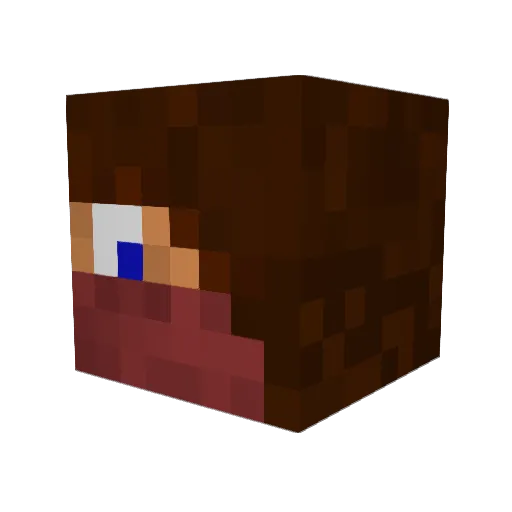 Darkmayke Minecraft avatar head, 3D render