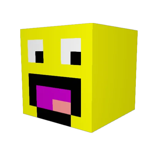 Darkmixxer Minecraft avatar head, 3D render