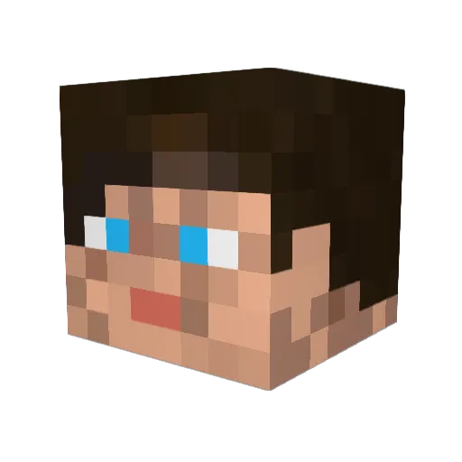 Darkmule01 Minecraft avatar head, 3D render
