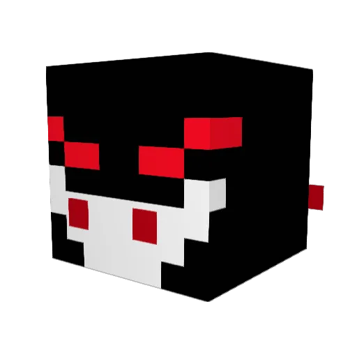 Darknecrofire Minecraft avatar head, 3D render